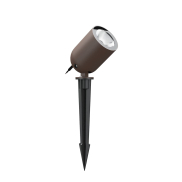 VK Lighting Sui - spot op piek - Ø 7 x 9,8 cm - 12W LED incl. - IP65 - roestbruin