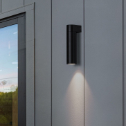 Nova Luce Lusy - buiten wandverlichting - Ø 5 x 20 x 7 cm - 5W LED incl. - IP65 - zandzwart