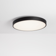 Nova Luce Perfect Profile - plafondlamp op afstandsbediening (incl.) - Ø 40 x 10 cm - 20W dimbare LED incl. - 2700K-6000K - zwart