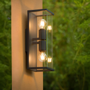 Lucide Claire - buiten wandverlichting - 14 x 14 x 40 cm - IP54 - antraciet