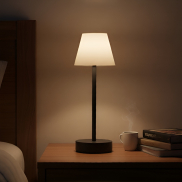 New Garden Lola Slim 30 - oplaadbare tafellamp met touch dimmer - Ø 11 x 32 cm - 1,9W dimbare LED incl. - IP44 - antraciet - witte lichtkleur