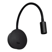 ETH Wiflex - wandlamp - oplaadbaar via USB-kabel - 3 stappen dimbaar - Ø 2,3 x 3 cm - 3W LED incl. - zwart