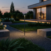 VK Lighting Mush - tuinpaal op piek - Ø 15 x 60,8 cm - 8W LED incl. - IP65 - antraciet