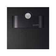 Skoff Tango Short LED - inbouw wandverlichting met bewegingsmelder - 73 x 73 mm - 230V - zwart - 3000K