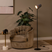 Lucide Bensen - vloerlamp - Ø 22 x 152 cm - grijs