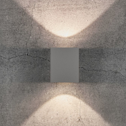 Nordlux Canto Kubi 2 - buiten wandverlichting - 8,7 x 10,4 x 10 cm - 2 x 6W LED incl. - IP44 - grijs