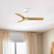 Faro Heywood S - plafondventilator - Ø 90 cm - mat wit en den