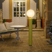 New Garden Monica 150 - oplaadbare vloerlamp op batterijen met afstandsbediening - Ø 35 x 153 cm - 7W LED incl. - IP54 - olijfgroen - 3000K-6500K