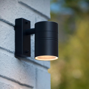 Lucide Arne - buiten wandverlichting - 6,3 x 12 x 11,7 cm - 5W LED incl. - IP44 - zwart
