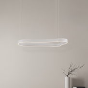 Nova Luce Dussa - hanglamp - 45 x 150 x 90 cm - 52W dimbare LED incl. - zandwit