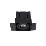 Lucide Trimless - inbouwspots - 97 x 97 mm, 97 x 97 mm inbouwmaat - zwart