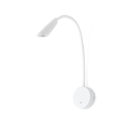 Faro Boken - wandverlichting met schakelaar - 5 x 46 cm - 3W LED incl. - mat wit
