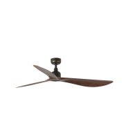 Faro Outwood L - plafondventilator - Ø 150 cm - IP44 - zwart en donker walnoot