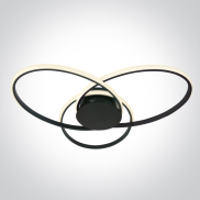 ONE Light Decorative - plafondverlichting - 65 x 8,2 cm - 60W TRIAC dimbare LED incl. - zwart