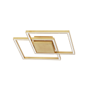 Nova Luce Bilbao - plafondverlichting - 46 x 46 x 6,5 cm - 25W LED incl. - goud