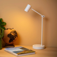 Lucide Tipik - oplaadbare tafellamp - 28,9 x 15 x 64 cm - 3 stap dimmer -  3W LED incl. - wit