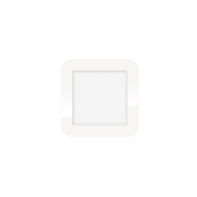 ETH Anne Square - plafondlamp - 17 x 2,7 x 17 cm - 3 stappen dimbaar - 10W LED incl. - IP44 - wit