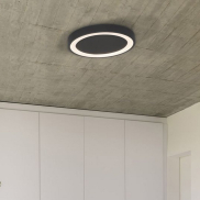 Nova Luce Nodi - plafondlamp - Ø 45 x 5 cm - 30W LED incl. - zandzwart