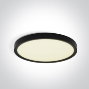 ONE Light Plafo - plafondverlichting - Ø 30 x 2,5 cm - 24W LED incl. - zwart