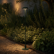 VK Lighting Jade - tuinpaal incl. voet en grondpiek - Ø 7 x 53,4 cm - 1W LED incl. - IP65 - groen