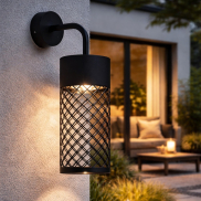 Nova Luce Motley - buiten wandverlichting - Ø 10 x 175 cm - 9W LED incl. - IP65 - zandzwart