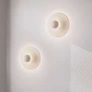 Nova Luce Edem - wandlamp - Ø 25 x 11 cm - 9W LED incl. - beige
