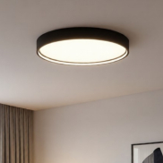 Nova Luce Olaf - plafondlamp - Ø 45 x 5 cm - 30W dimbare LED incl. - zandzwart