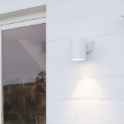 Nova Luce Jackie - buiten wandverlichting - Ø 6 x 8 x 8 cm - 3W LED incl. - IP65 - zandwit