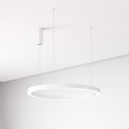 Nova Luce Elowen - hanglamp - Ø 80 x 150 cm - 77W dimbare LED incl. - wit