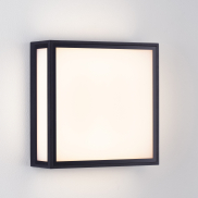 Nova Luce Astral - buiten wand- en plafondlamp - 22 x 22 x 8,7 cm - 16W LED incl. - IP65 - donker antraciet