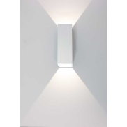 Artdelight Vegas - wandlamp - 5 x 5 x 15 cm - 2 x 1,5W LED incl. - IP65 - wit