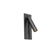 Faro Gabo - bedlamp met usb poort - 8 x 18,5 x 6,9 cm - 4,5W LED incl. - mat zwart