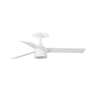 Faro Rudder Tek 3 S - plafondventilator met licht en inbouwrozet - Ø 106 cm - mat wit - 4000K