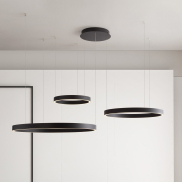 Nova Luce Elowen - hanglamp - 148 x 250 x 106 cm - 181W dimbare LED incl. - zandzwart
