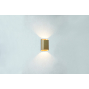 Artdelight Diaz Small - wandverlichting - 4 x 10 x 15 cm - 2 x 3W LED incl. - IP54 - warm goud