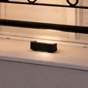Nova Luce Dio - opbouw grondspot - 15,5 x 8,5 x 4,7 cm -  4W LED incl. - IP65 - zandzwart