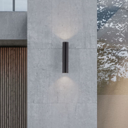 Nova Luce Torrin - buiten wandverlichting - Ø 4,5 x 23 x 7,5 cm - 6W LED incl. - IP65 - donker antraciet