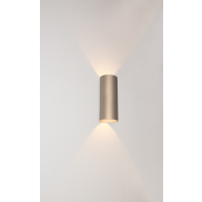 Artdelight Brody - wandlamp - Ø 7,2 x 18 cm - 2 x 4W LED incl. - IP54 - champagne