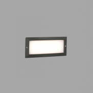 Faro Stripe - inbouw wandverlichting - 23,3 x 7,7 x 10 cm - 5W LED incl. - IP54 - donkergrijs