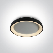 ONE Light LED Decorative Plafo - plafondverlichting - Ø 37,5 x 5,7 cm - 30W dimbare LED incl. - zwart