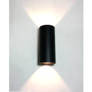 Artdelight Brody2 - wandlamp - 7,2 x 7,2 x 18 cm - 2 x 4W dimbare LED incl. - IP54 - zwart