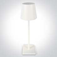 ONE Light Portable Trendy Light - oplaadbare tafellamp - Ø 11 x 38 cm - 3,5W dimbare LED incl. - RGB - IP54 - wit