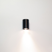 Artdelight Roulo1 - wandverlichting - Ø 6,4 x 9 cm - metallic zwart