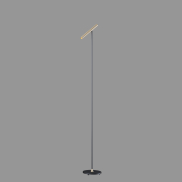 Artdelight Kansas - vloerlamp - 20 x 25 x 140 cm - 6W dimbare LED incl. - zwart en champagne