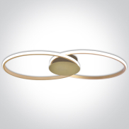 ONE Light Decorative - plafondverlichting - 71 x 6 cm - 40W dimbare LED incl. - champagne