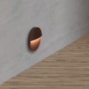 Nova Luce Rodix - buiten wandverlichting - Ø 16 x 3,1 cm - 5W LED incl. - IP54 - corten