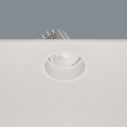 Artdelight Ribs - inbouwspot - Ø 90 mm, Ø 83 mm inbouwmaat - 10W dimbare LED incl. - IP44 - wit