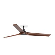 Faro Heywood L - plafondventilator met inbouwrozet - Ø 132 cm - mat zwart en donker walnoot