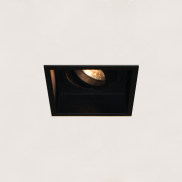 Artdelight Rex - inbouwspot - 92 x 92 mm, 83 x 83 mm inbouwmaat - zwart