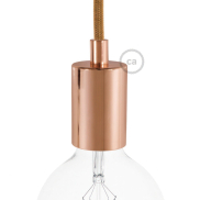 Creative Cables - E27 fitting met cilindervormige metalen kabelhouder - Ø 4,2 x 6,2 cm - koper